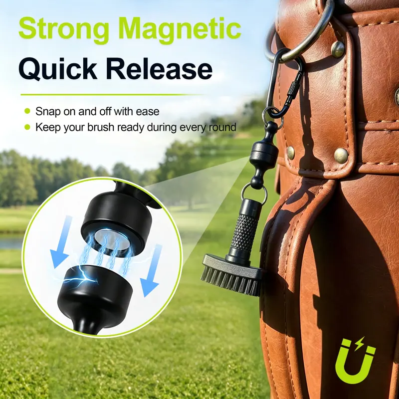 AILDEDE Golf Club Cleaner Brush, Magnetic Golf Brush with Nylon Bristles — product detail 1